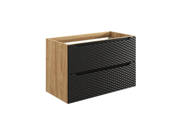 Servantskap OCEAN  BLACK 90 cm 90x46x57 -  2 Skuffer