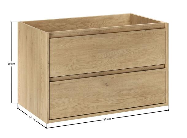 Servantskap VIOLA CREMONA  80 cm 80x46x50 - 2 Skuffer