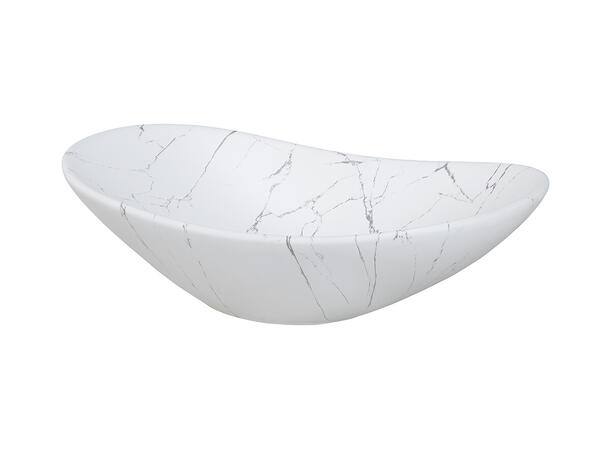 Toppmontert Servant LENA WHITE 61x15x36 cm - Hvit matt