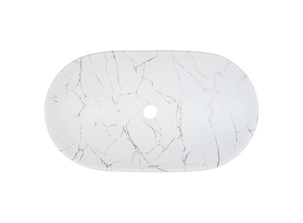 Toppmontert Servant LENA WHITE 61x15x36 cm - Hvit matt