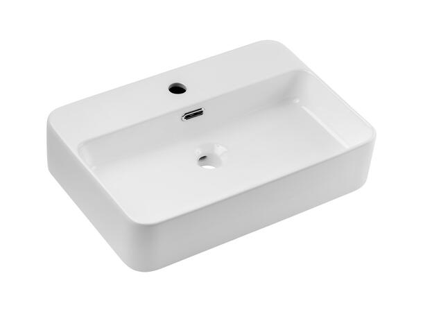 Toppmontert Servant TRUST 2 WHITE 55x12x38 cm - Hvit