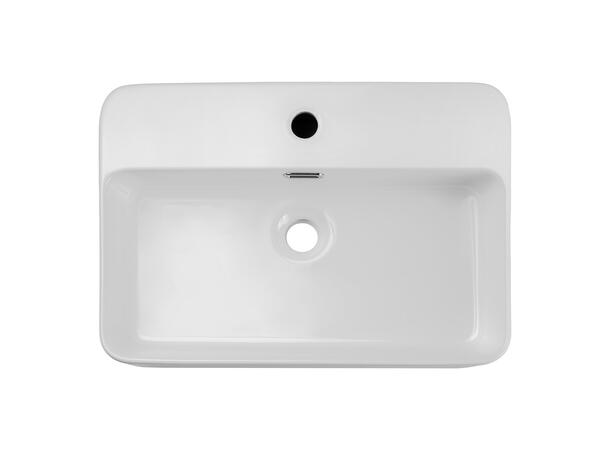 Toppmontert Servant TRUST 2 WHITE 55x12x38 cm - Hvit