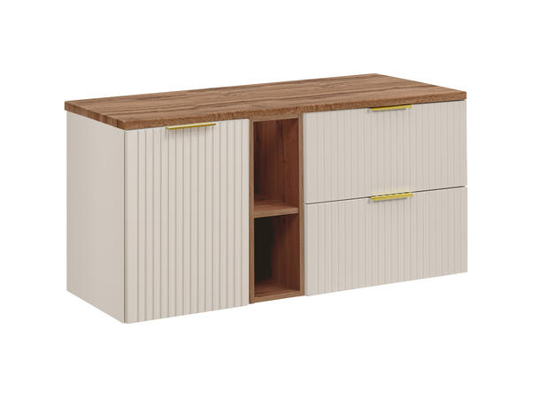 Underskap m/benkeplate ADEL CASHMERE 120 120x46x57 - 2 Skuffer/1 dør