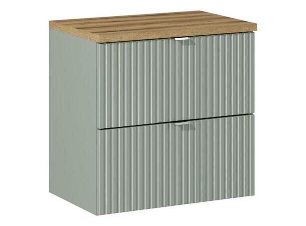 Underskap m/benkeplate LINE REED GREEN 60x39x57- 2 Skuffer