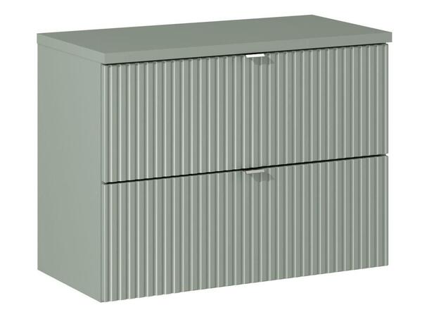 Underskap m/benkeplate LINE REED GREEN 80x39x57- 2 Skuffer