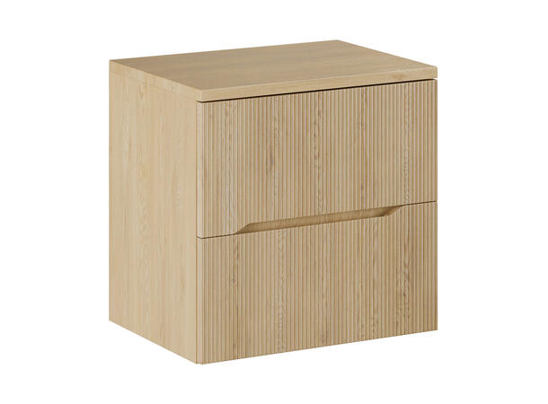 Underskap m/benkeplate NORDIC CREMONA 60 60x46x57 - 2 Skuffer - Lys eik