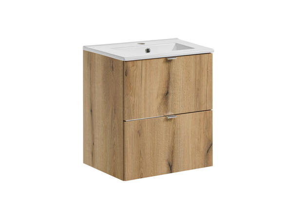 Underskap med servant NOVA OAK 50 cm 50x39x57- 2 Skuffer