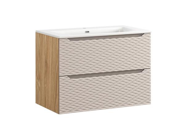 Underskap med servant  OCEAN BEIGE 80 80x46x57  2 Skuffer
