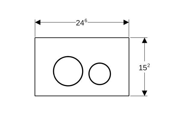 Geberit Sigma 40 Round betjeningsplate, svart matt