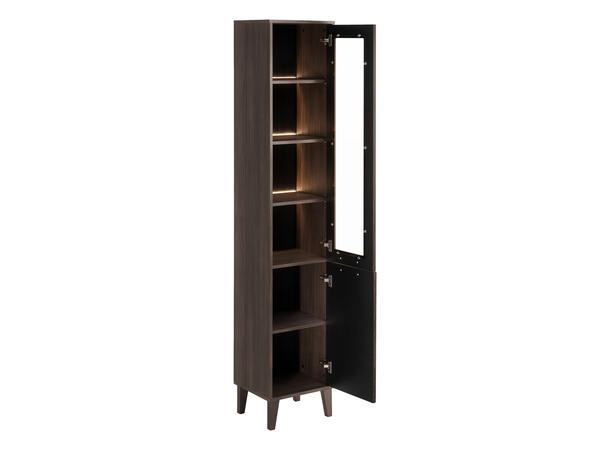 Høyskap  Mørkdal -  Ristretto Eik H = 205  cm m/2 dør