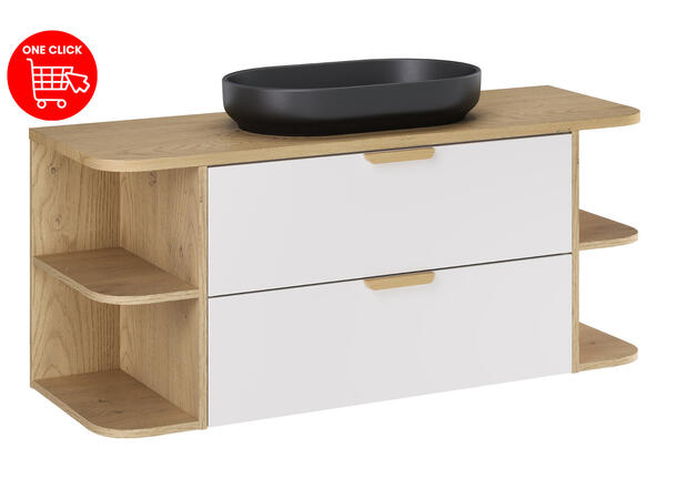 Møbelpakke Aster White  120 120x46x50  - Eik/Hvit  matt