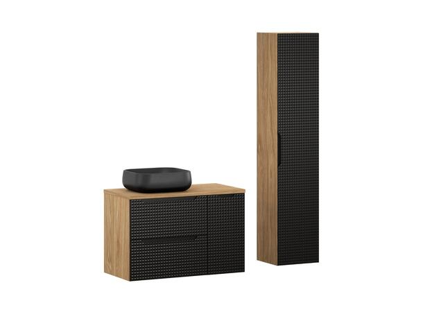 Møbelpakke LUXOR  BLACK  90 90x46x57 -2 Skuffer/1 dør