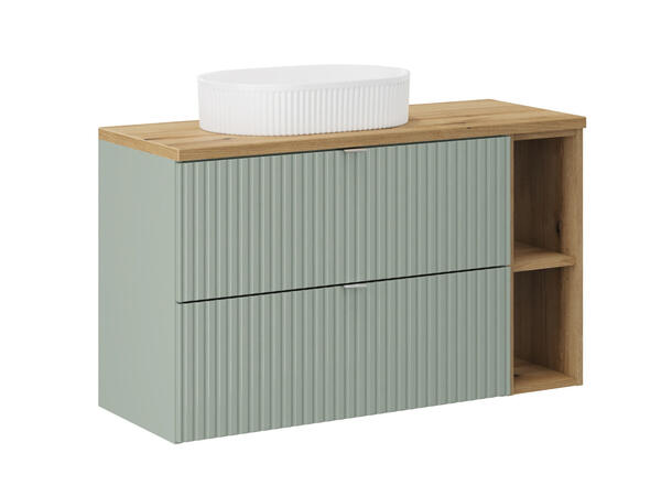 Møbelpakke  LINE REED GREEN 100cm 100x39x57- 2 Skuffer