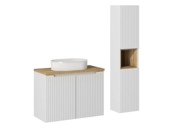 Møbelpakke  NOVA WHITE 80 cm 80x39x57- m/2 dør