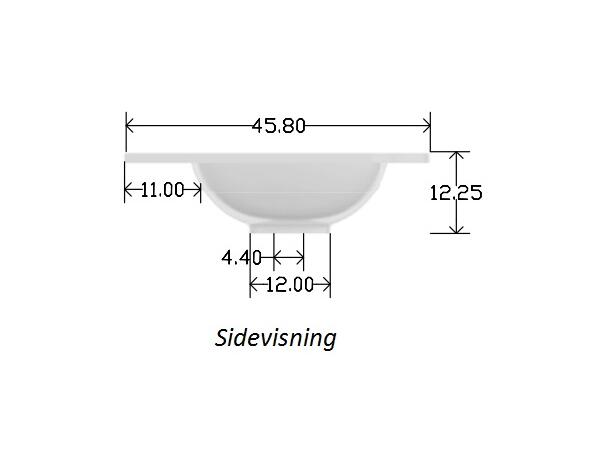 Møbelservant PURE WHITE GLOSS  100 100x12x46cm - Hvit