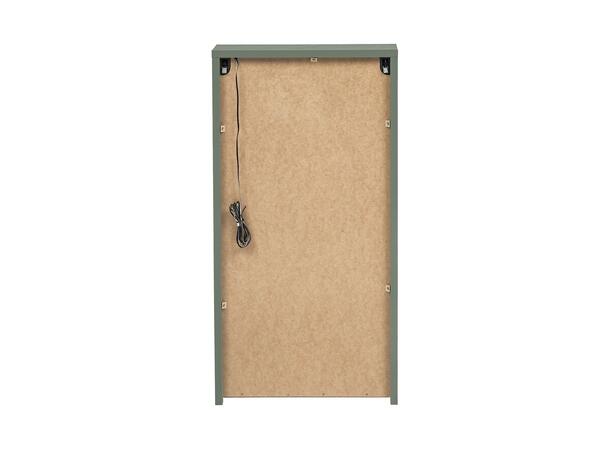 Overskap  m/LED-belysning 40x13x78  m/1 dør- Sivgrønn