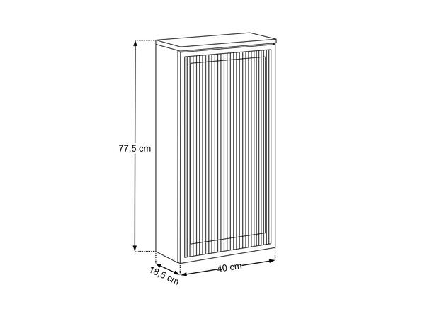 Overskap  m/LED-belysning 40x13x78  m/1 dør- Sivgrønn