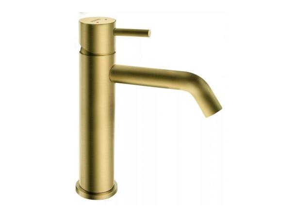 Servantbatteri  Ferro Ciriculus 1-greps -Børstet gull - Med bunnventil