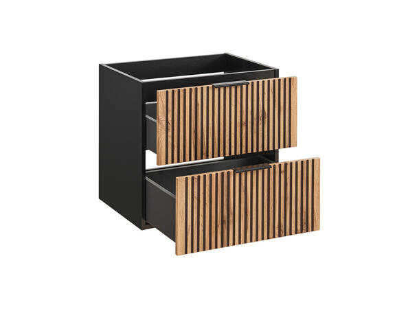 Servantskap XILO BLACK  60 60x46x57 -  2 Skuffer