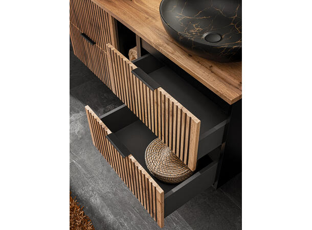 Servantskap XILO BLACK  60 60x46x57 -  2 Skuffer