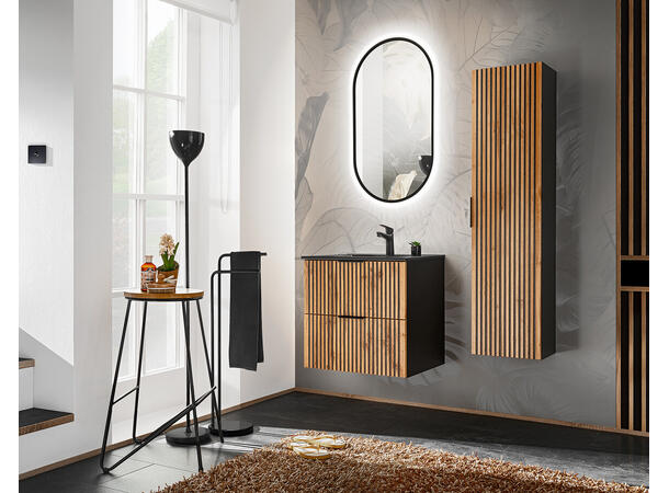 Servantskap XILO BLACK  60 60x46x57 -  2 Skuffer