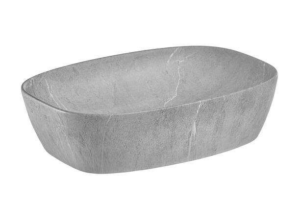 Toppmontert Servant ANNA STONE 50 50x13x38 cm - Stein matt