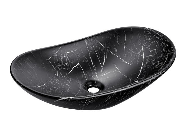 Toppmontert Servant LENA BLACK 61x15x36 cm - Svart  matt