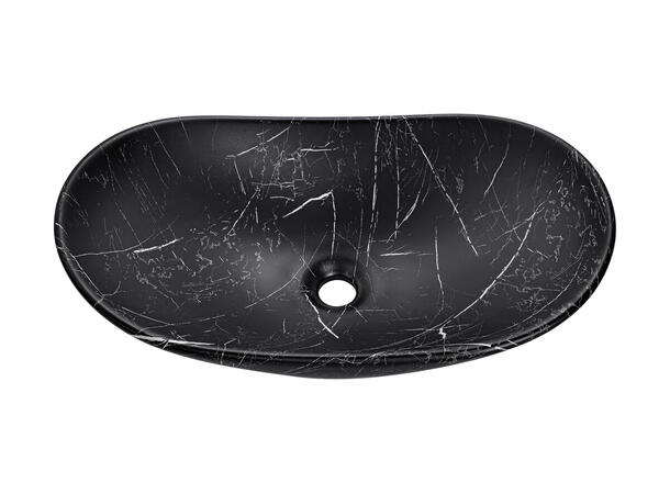 Toppmontert Servant LENA BLACK 61x15x36 cm - Svart  matt