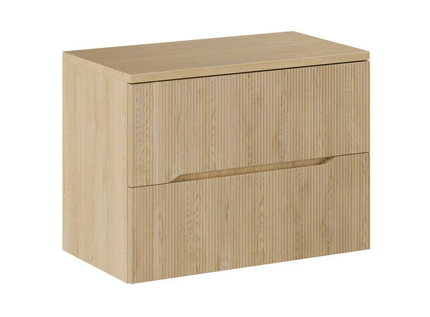 Underskap m/benkeplate NORDIC CREMONA 80 80x46x57 - 2 Skuffer - Lys eik