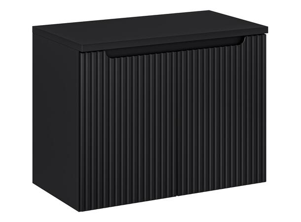Underskap m/benkeplate NOVA BLACK 80 cm 80x39x57- m/2 dør