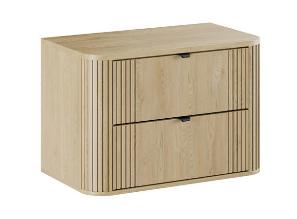 Underskap m/benkeplate OVALIA CREMONA 80 80x46x52 - 2 Skuffer - Eik Cremona