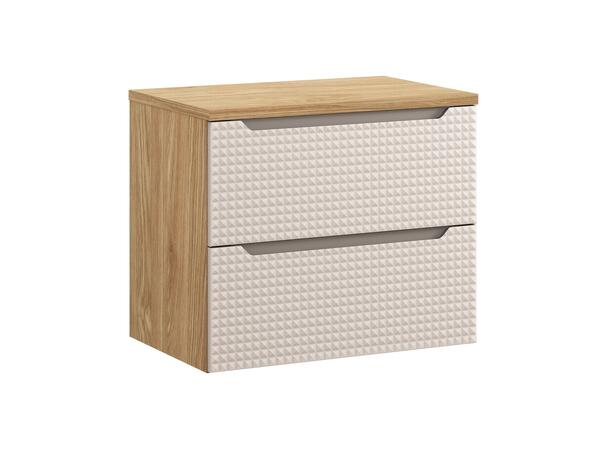 Underskap m/benkeplate  LUXOR  BEIGE 70 70x46x57 - 2 Skuffer