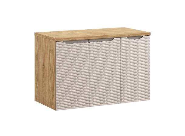 Underskap m/benkeplate  OCEAN BEIGE 90x46x57 - m/3 dør