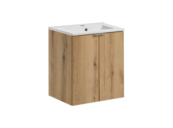 Underskap med servant NOVA OAK 50 cm 50x39x57 m/2 dør