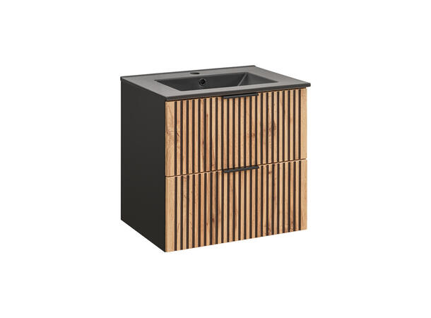 Underskap med servant XILO BLACK 60 60x46x57 - 2 Skuffer