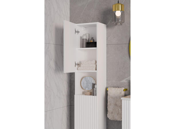 Høyskap  NOVA WHITE H = 140 cm  m/2 dør