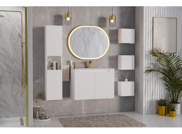 Høyskap  NOVA WHITE H = 140 cm  m/2 dør