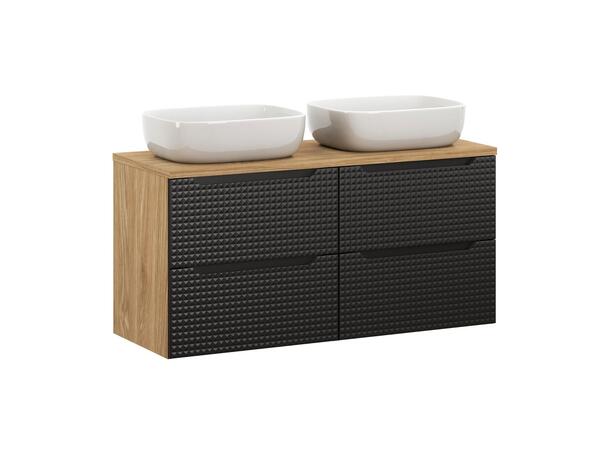 Møbelpakke LUXOR BLACK 120 120x46x57 - 4 Skuffer
