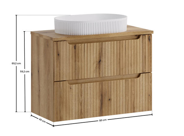 Møbelpakke Nova Eik Coast Evoke 80 80x39x57