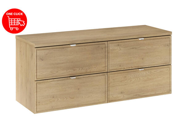 Møbelpakke TERRA CREMONA 120 120x46x45 -  4 Skuffer - Eik Cremona