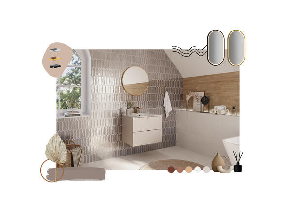 Servantskap DALIA CASHMERE 60 60x46x50 -  2 Skuffer