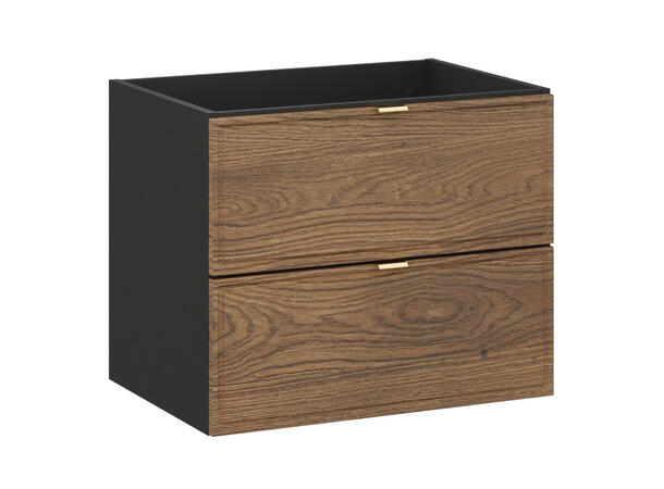 Servantskap TALIA CASELLA  60 cm 60x46x50 - 2 Skuffer Eik/Svart matt