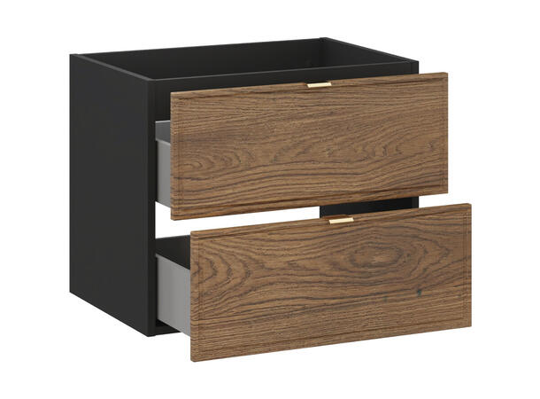 Servantskap TALIA CASELLA  60 cm 60x46x50 - 2 Skuffer Eik/Svart matt
