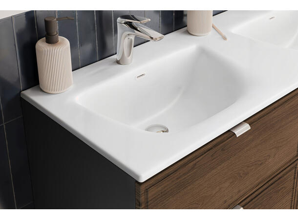 Servantskap TALIA CASELLA  60 cm 60x46x50 - 2 Skuffer Eik/Svart matt