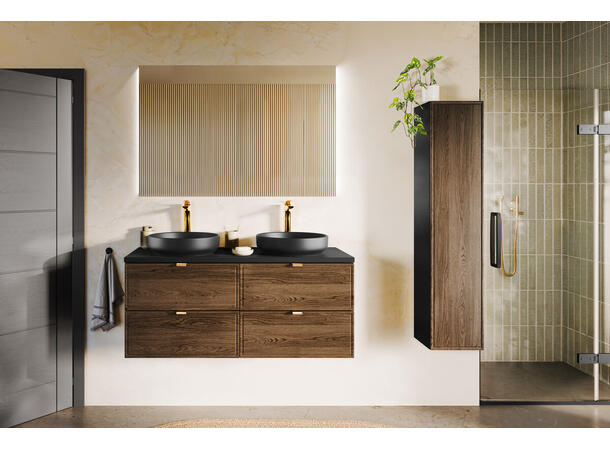 Servantskap TALIA CASELLA  60 cm 60x46x50 - 2 Skuffer Eik/Svart matt