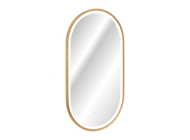 Speil LED APOLLO 2 Gull matt 50x90x4,  med ramme