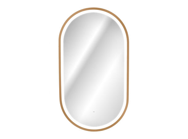 Speil LED APOLLO 2 Gull matt 50x90x4,  med ramme
