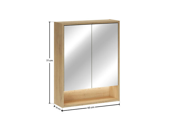 Speilskap CREMONA  60 60x77x19  m/2 dører