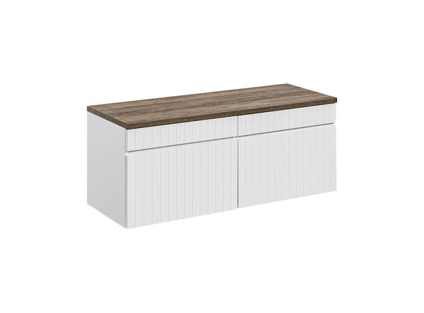 Underskap m/benkeplate ICONIC WHITE 160 160x46x45- 2 Skuffer