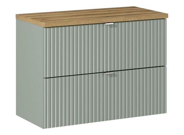 Underskap m/benkeplate LINE REED GREEN 80x39x57- 2 Skuffer